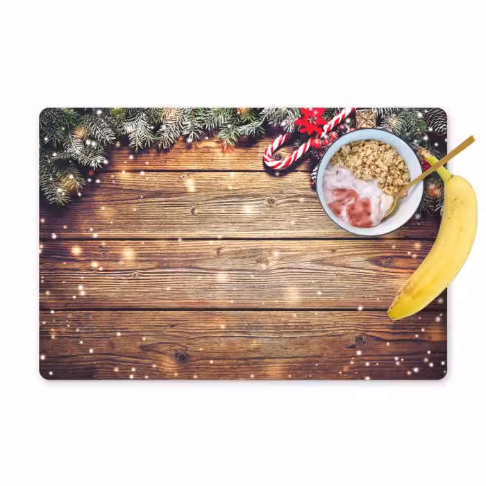 Placemat vinyl - Dennentak - Zuurstok - Kerst - Stilleven