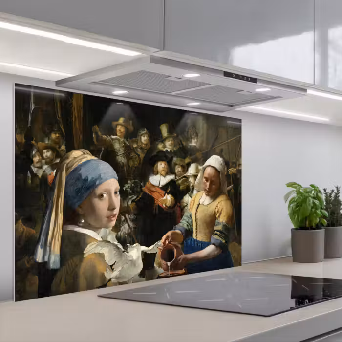 Spatscherm keuken - Schilderij - Oude Meesters - Zwaan