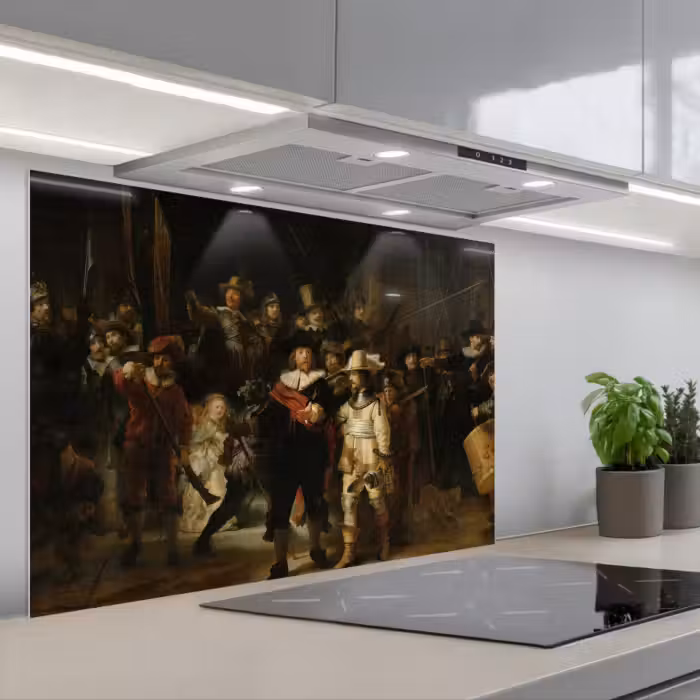 Spatscherm keuken - De Nachtwacht - Kunst - Oude meesters - Rembrandt