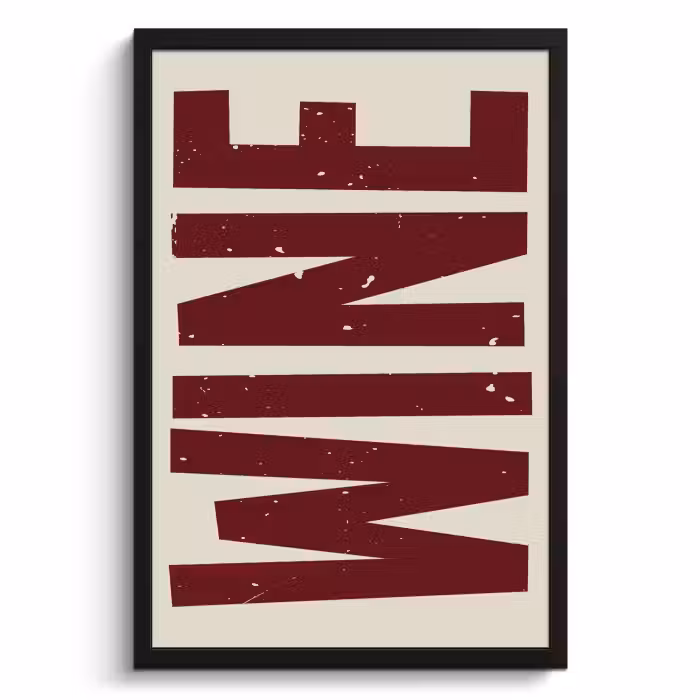 Poster met lijst - Wine - Red - Decoratie - Japandi