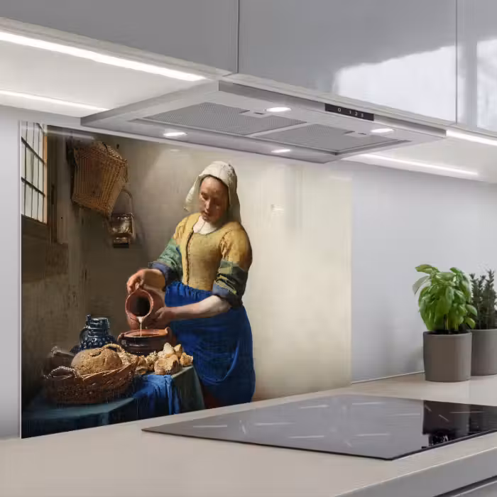 Spatscherm keuken - Het melkmeisje - Kunst - Oude meesters - Vermeer