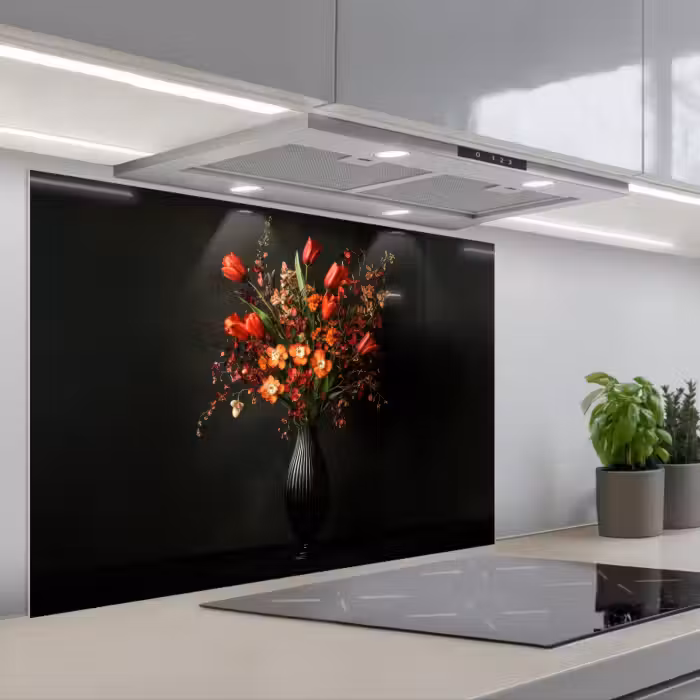 Spatscherm keuken - Bloemen - Takken - Boeket