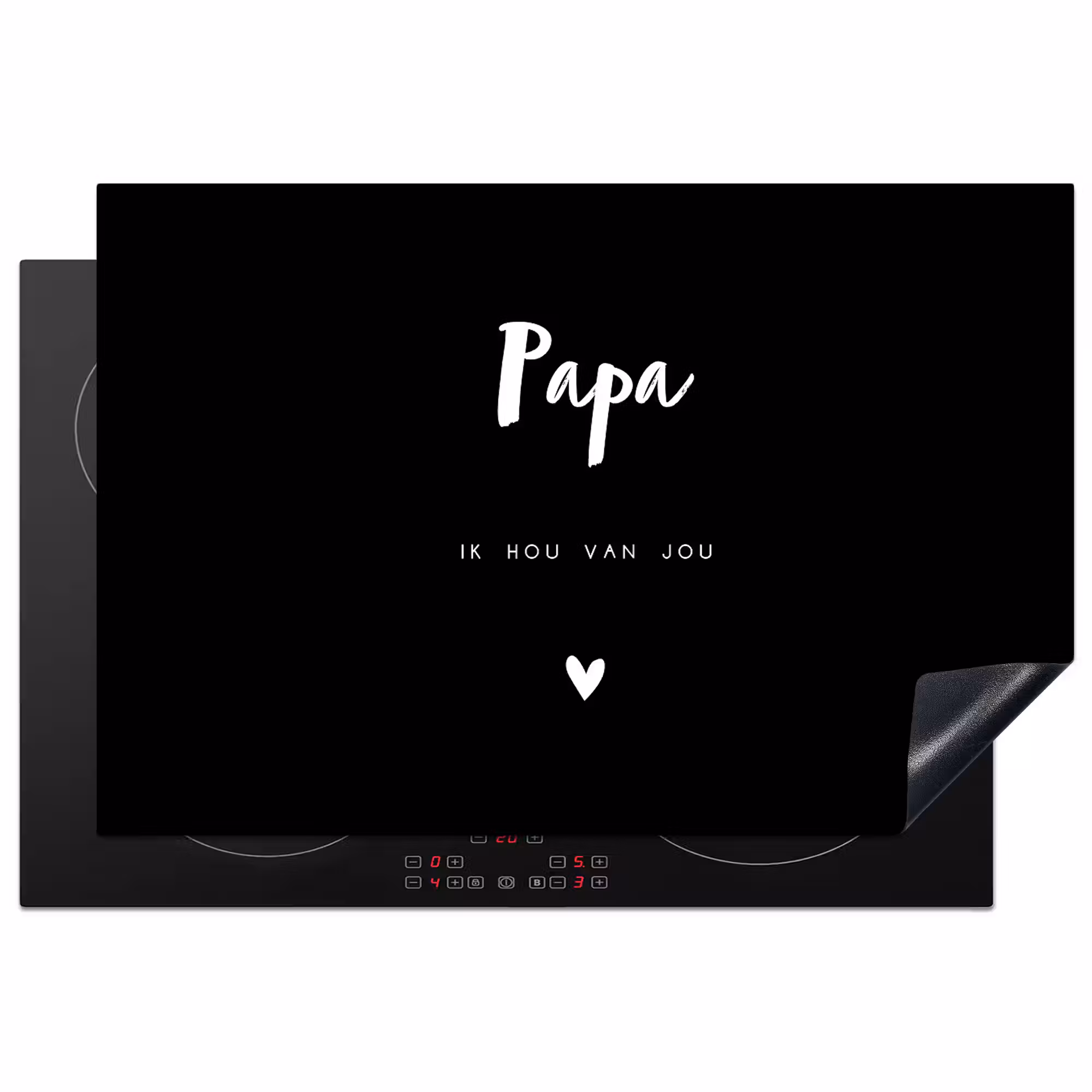 Inductie beschermer - Papa met tekst