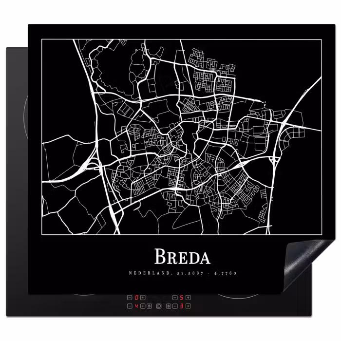 Inductie beschermer - Stadskaart - Plattegrond - Breda - Kaart