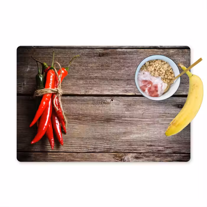 Placemat vinyl - Vurige Chili Knopen