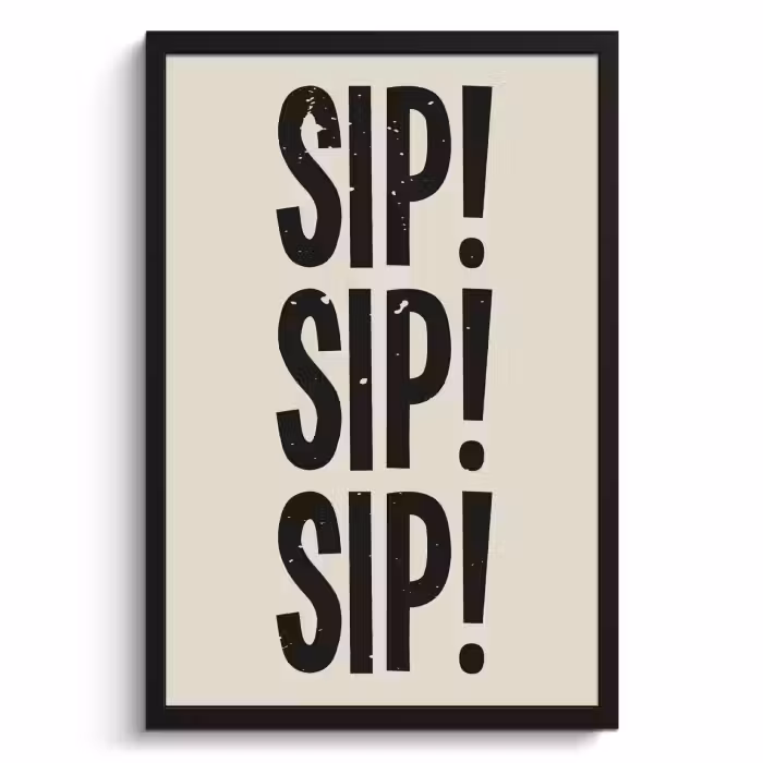 Poster met lijst - Japandi - Zwart - Decoratie - Vintage