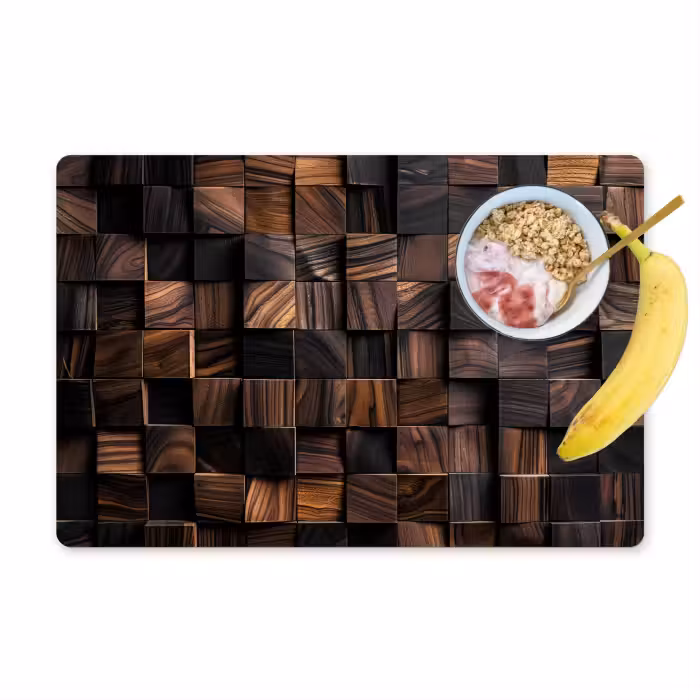 Placemat vinyl - Mozaïek van Houttexturen