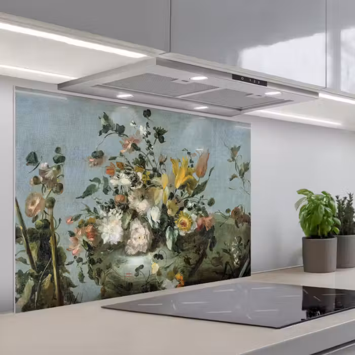 Spatscherm keuken - Bloemen - Oude Meesters - Olieverf