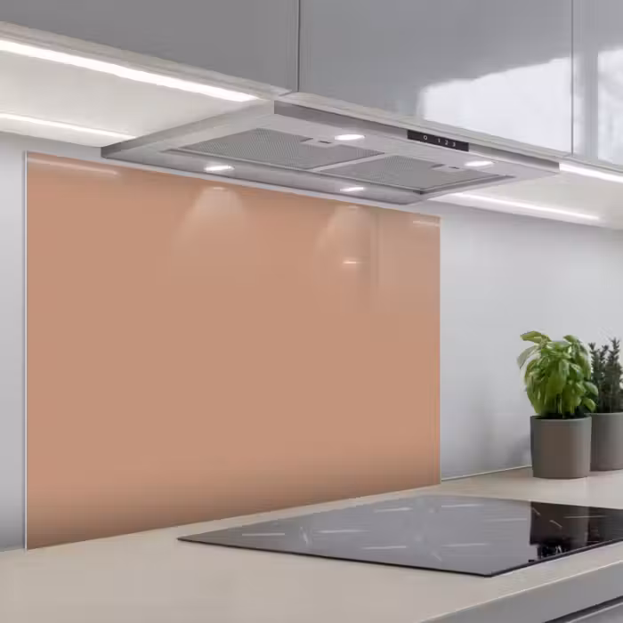 Spatscherm keuken - Beige - Kleur - Roze