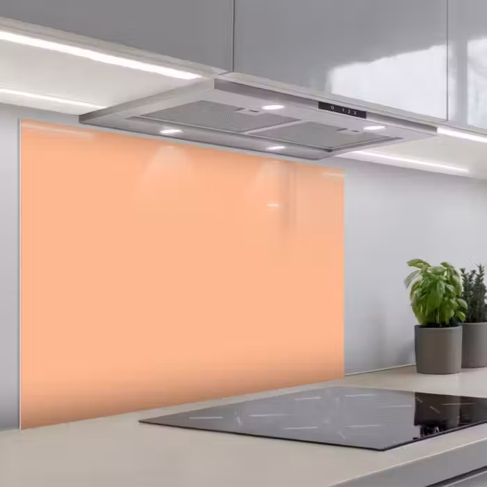 Spatscherm keuken - Abrikoos - Roze - Pastel - Effen - Kleur