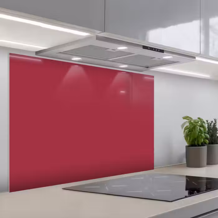 Spatscherm keuken - Rood - Effen kleur