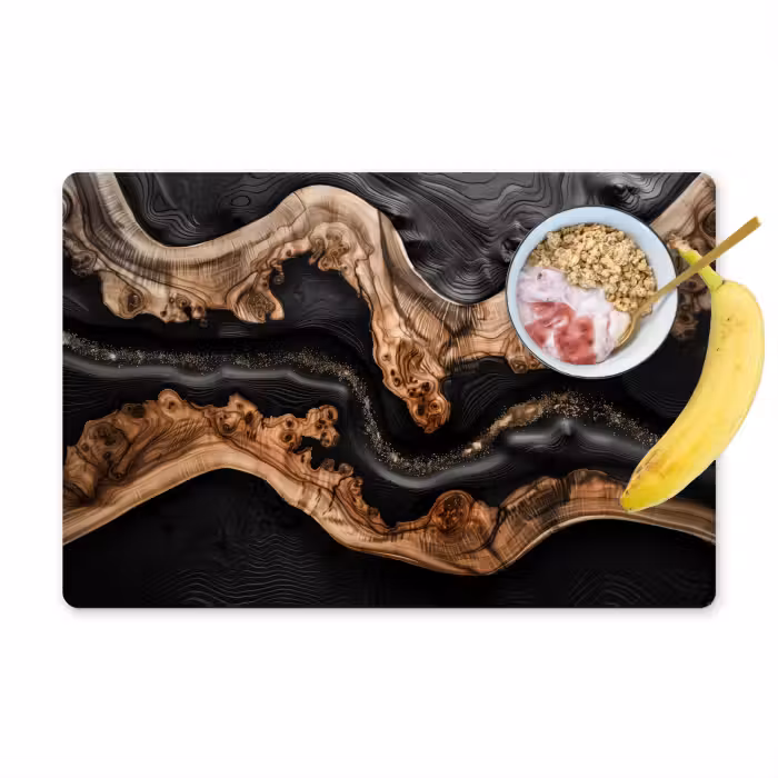 Placemat vinyl - Rivieren van Hout en Hars